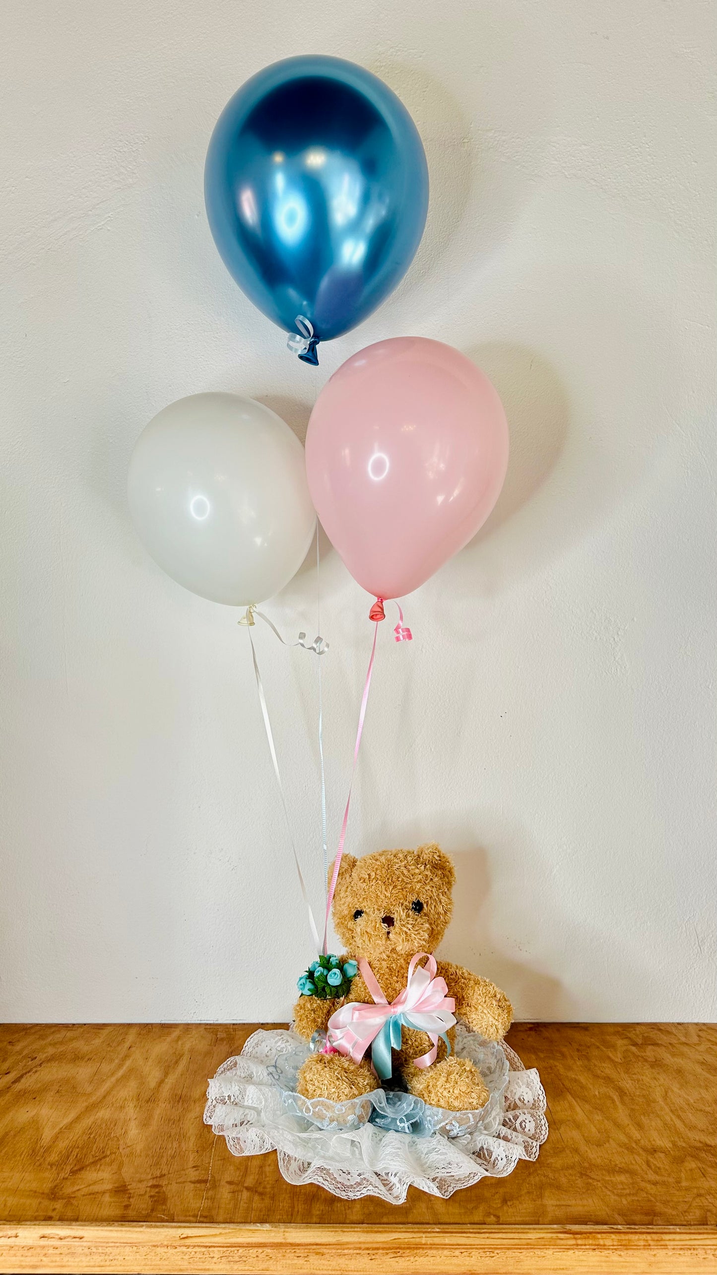 Teddy & Helium Balloons