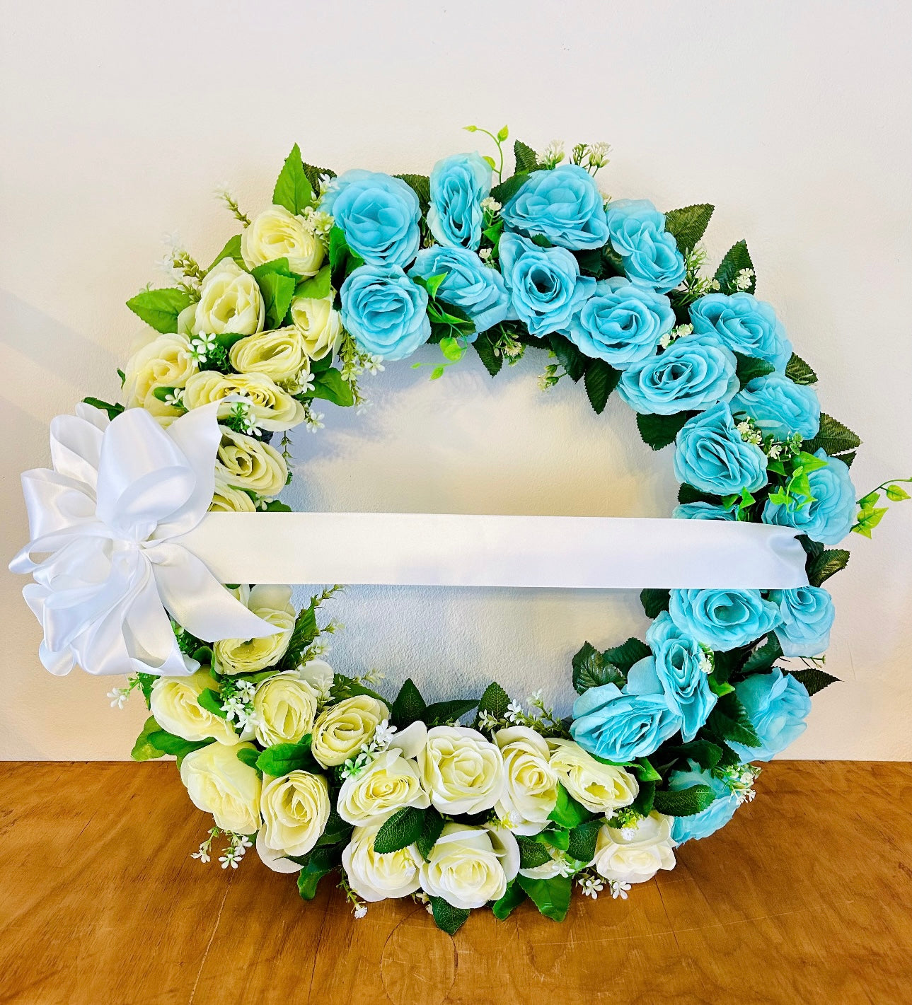 Half Blue - Half White