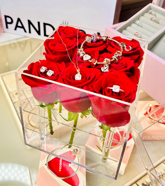 Acrylic Box 9 Roses